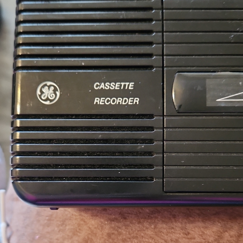GE Black Cassette Recorder